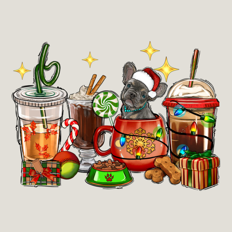 Christmas Coffee Cups With French Bulldog Heavy Core Tee by RanaPortraitStore | Teevron