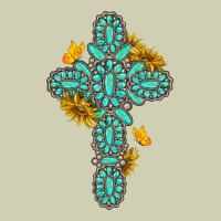 Gemstone Cross With Sunflowers And Butterflies Heavy Core Tee | Teevron
