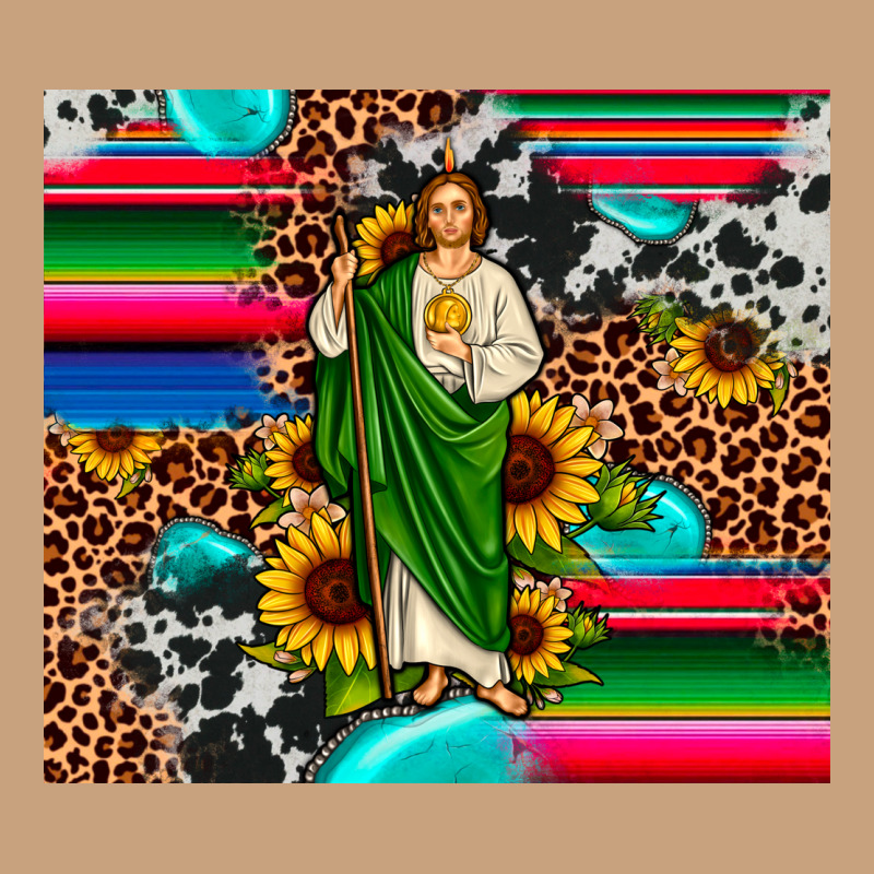 San Judas Leopard Cowhide Gemstone Vintage Tee by JahusDesignShop | Teevron