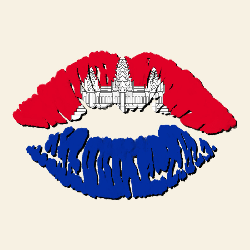 Cambodian Flag Lips Vintage Tee by AdoDesignShop | Teevron