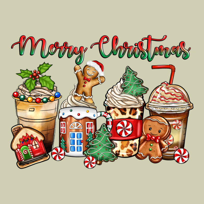 Merry Christmas Gingerbread Coffee Cups Heavy Core Tee by Zillion Design Studio | Teevron