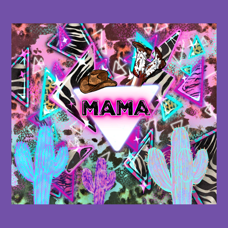 Mama Cowboy Western Animal Pattern Neon Premium Sweatshirt by LillyAllenDesigns | Teevron
