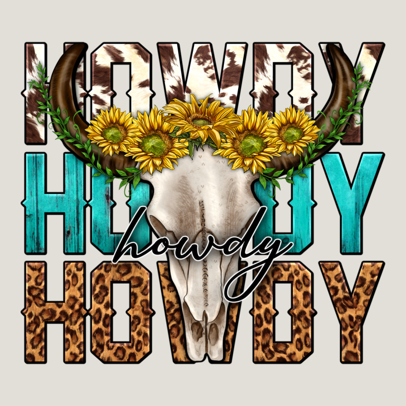 Howdy Howdy Howdy Western Bull Skull Heavy Core Tee by texasbilliewilder | Teevron