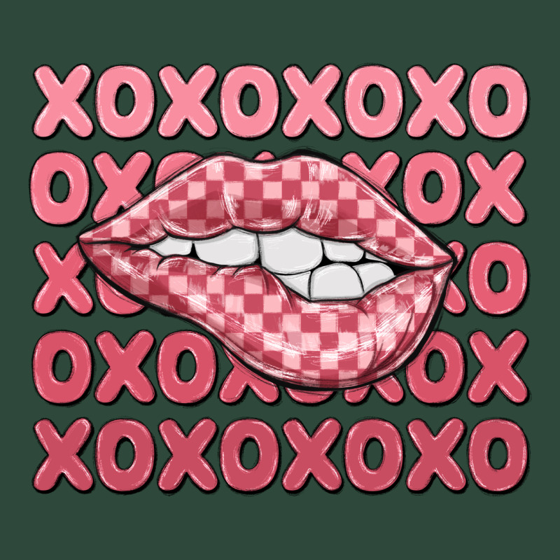 Xoxo Checker Lips Zipper Hoodie by MaliasSmallBusiness | Teevron