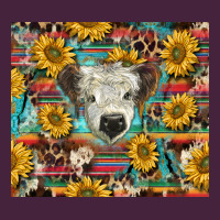 White Scottish Calf And Sunflowers Premium Tee | Teevron