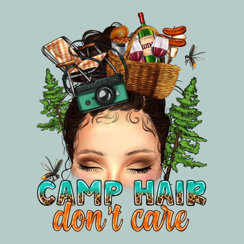 Messy Bun Camp Hair Dont Care Heavy Core Tee by texasbilliewilder | Teevron