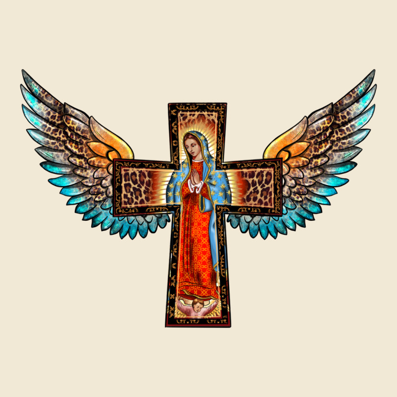 Our Lady Of Guadalupe Cross With Wings Premium Tee by BarkalooDesign | Teevron