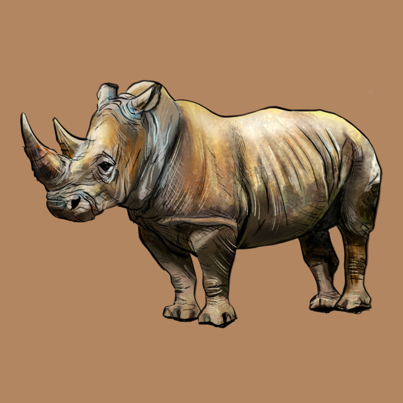 Rhino Illustrations Long Sleeve Tee by LillyAllenDesigns | Teevron