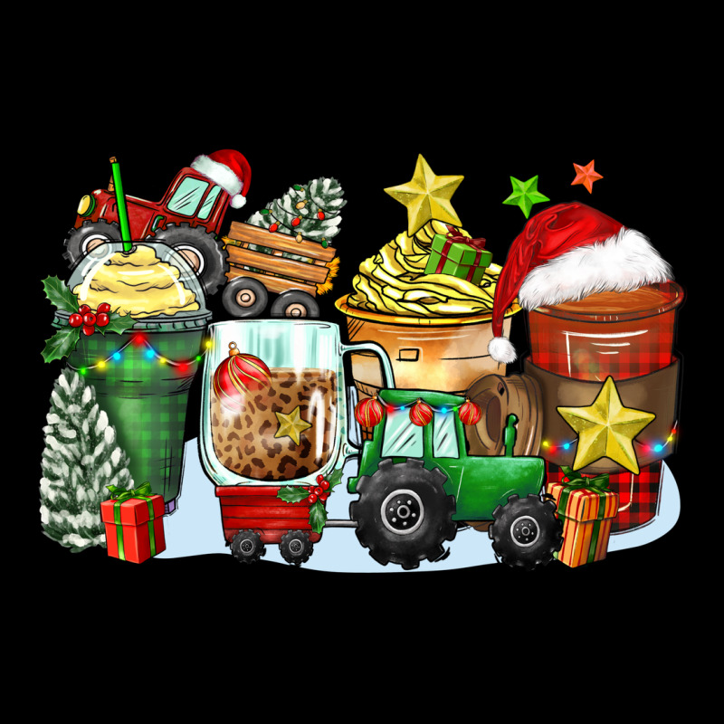 Christmas Tractor Coffee Cups Premium Tee by Zillion Design Studio | Teevron