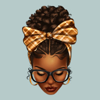 Plaid Bandana Afro Woman Heavy Core Tee | Teevron
