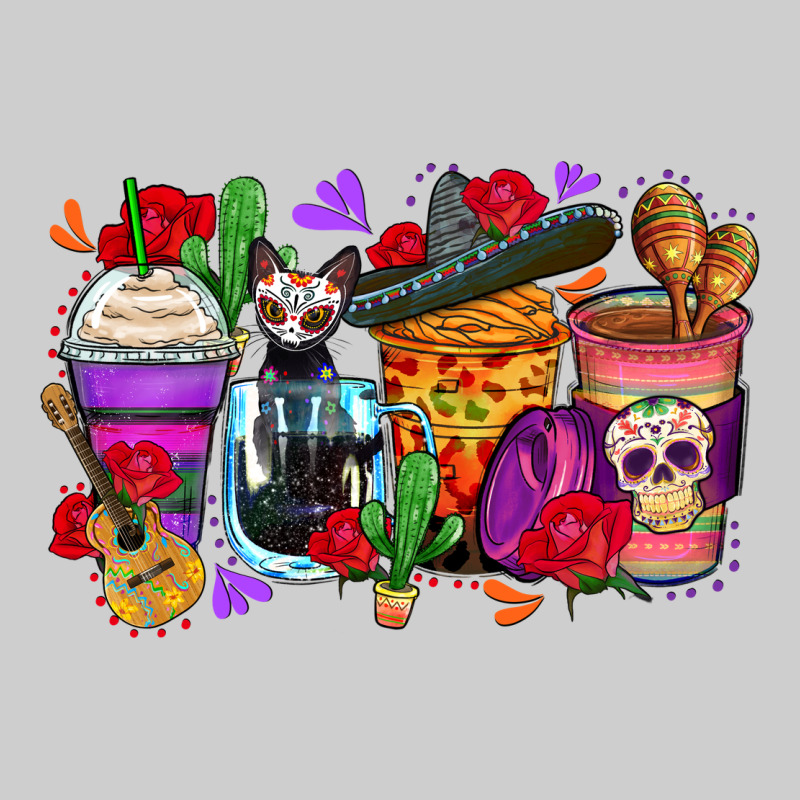 Day Of The Dead Coffee Cups Premium Tee by Zillion Design Studio | Teevron