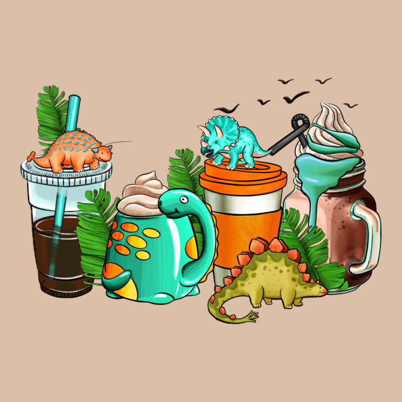 Dinosaur Coffee Cups Urban Heavy Tee by AdoDesignShop | Teevron