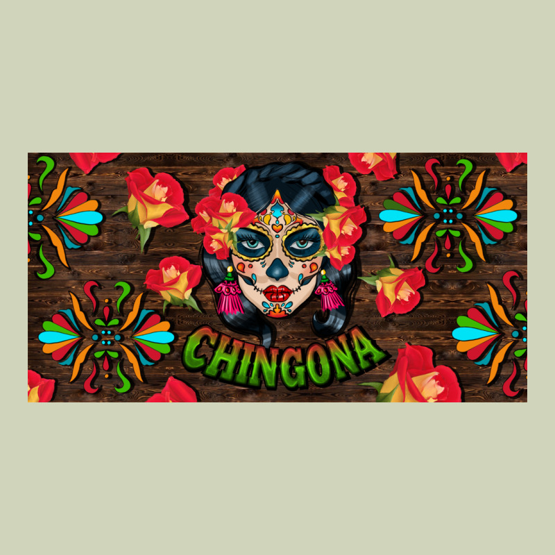 Chingona Sugar Skull License Plate Heavyweight Hoodie by BundleAndBundleShop | Teevron
