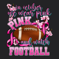 In October We Wear Pink And Watch Football Vintage Tee | Teevron