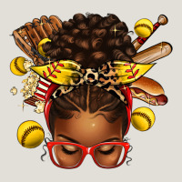 Softball Afro Messy Bun Heavy Core Tee | Teevron