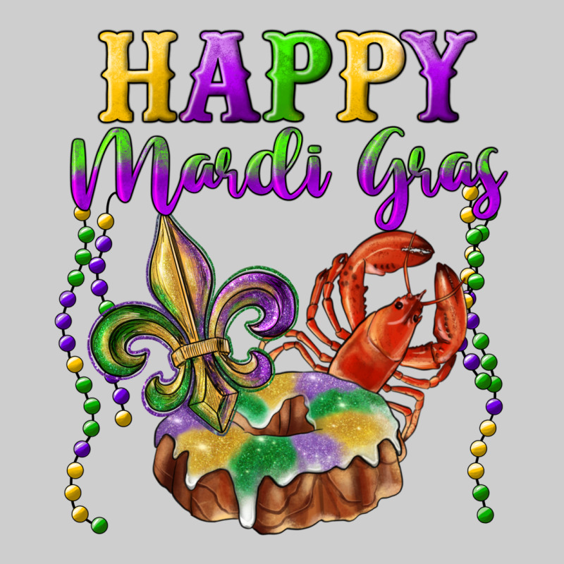 Happy Mardi Gras Fleur De Lis King Cake Crawfish Premium Tee by RanaPortraitStore | Teevron