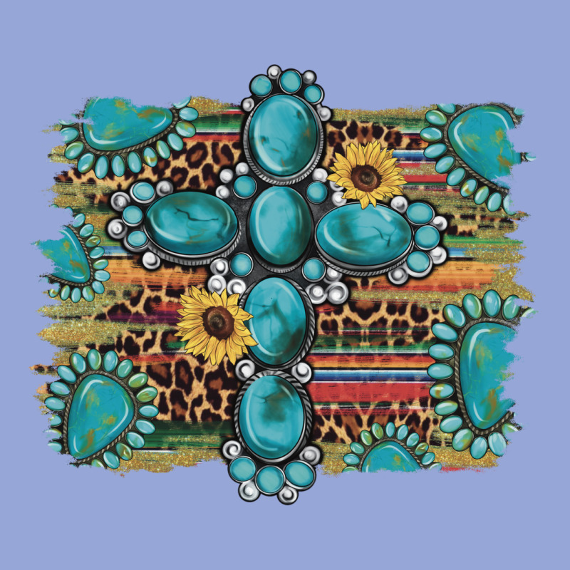 Western Gemstone Cross Sunflowers Serape Leopard Glitter Classic Tee by Artiststas | Teevron