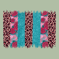 Valentines Day Leopard Rose Glitter Brush Stoke Urban Heavy Tee | Teevron