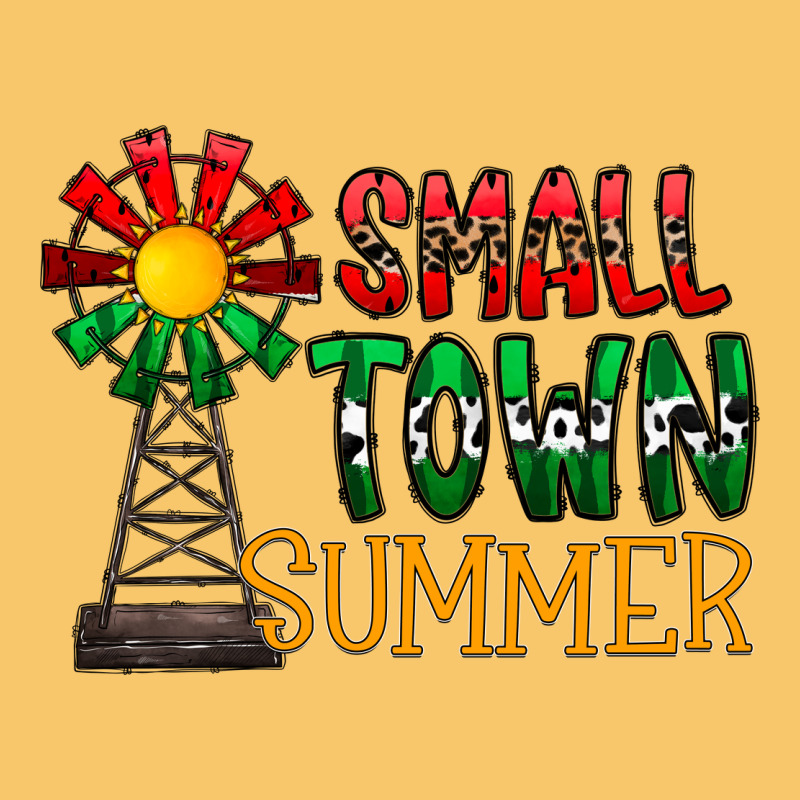 Small Town Summer Vintage Hoodie by CowhideDigitalArt | Teevron