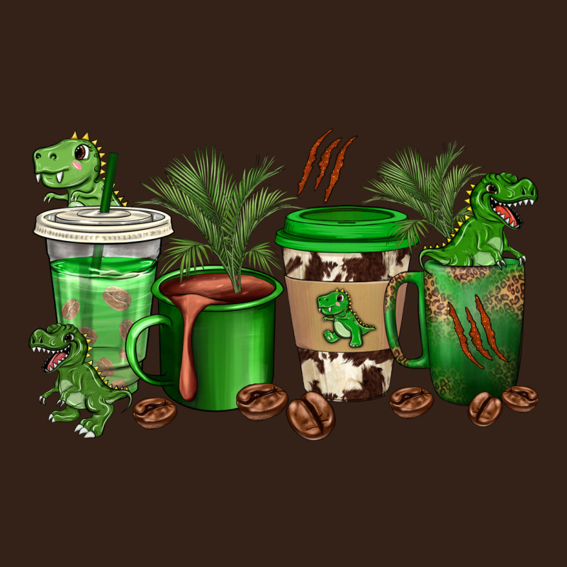 T  Rex Coffee Cups Heavy Core Tee by texasbilliewilder | Teevron