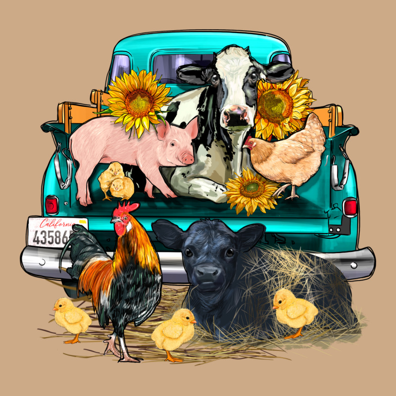 Farm Truck Farm Animals Vintage Hoodie by FaDigitalArtStudio | Teevron