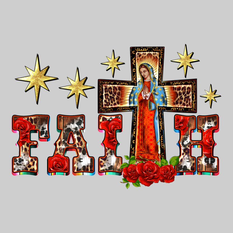 Faith Our Lady Of Guadalupe Cross Premium Tee by BarkalooDesign | Teevron