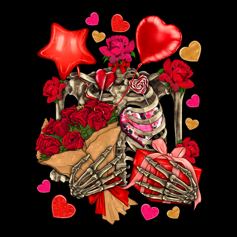 Valentines Day Skeleton Long Sleeve Tee by NancyCooperArtShop | Teevron