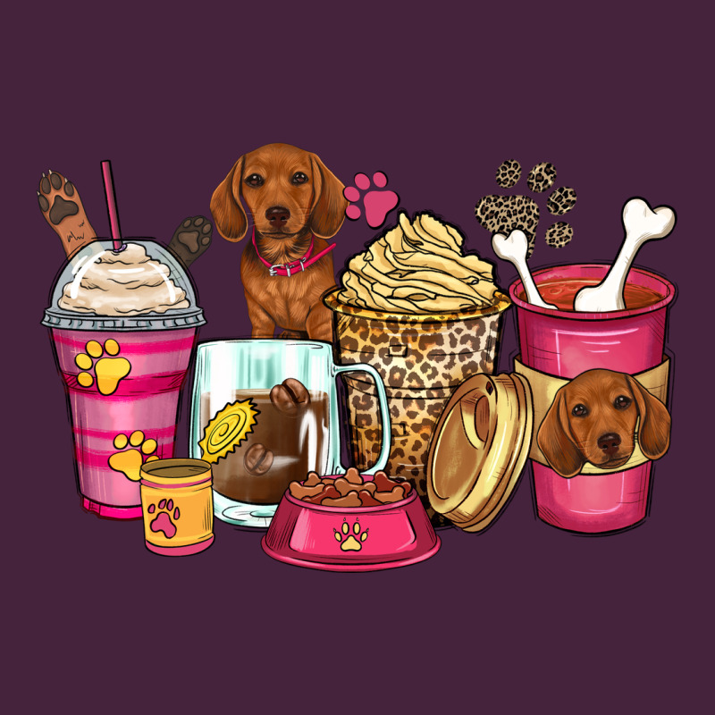 Dachshund Coffee Cups Premium Tee by Zillion Design Studio | Teevron