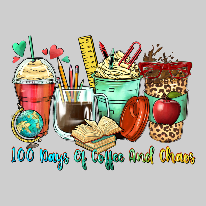 100 Days Of Coffee And Chaos Coffee Cups Premium Tee by Zillion Design Studio | Teevron