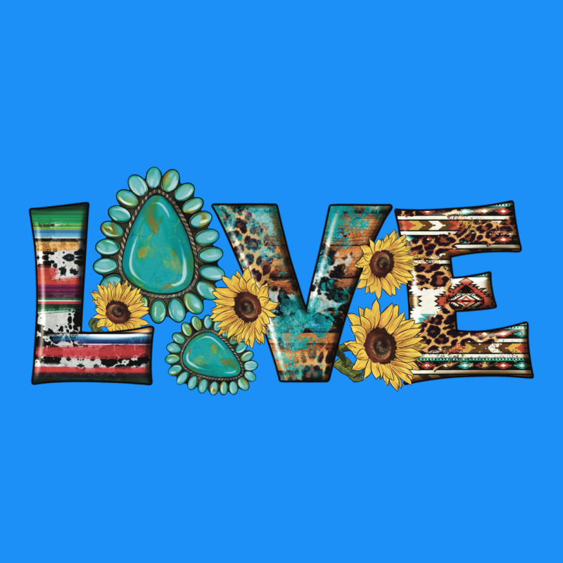 Western Gemstone Sunflowers Serape Leopard Turquoise Love Classic Tee by Artiststas | Teevron
