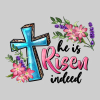 He Is Risen Indeed Cross And Flowers Premium Tee | Teevron