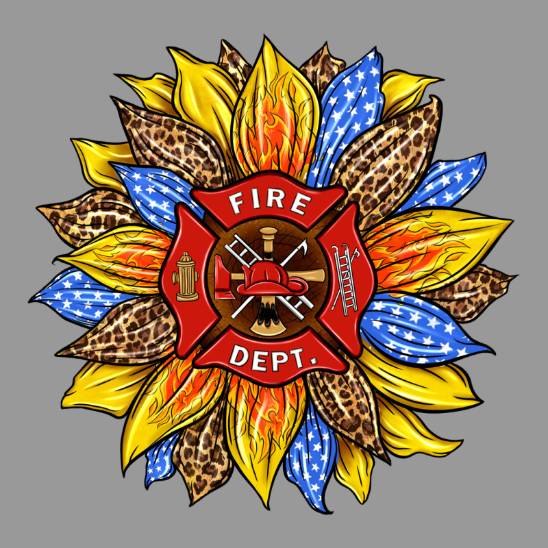 Firefighter Sunflower Vintage Hoodie by HRA Design Shop | Teevron