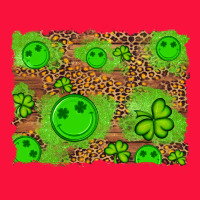Shamrock Glitter Leopard And Wood Background Classic Tee | Teevron