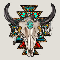Western Aztec Bull Skull With Gemstone Heavy Core Tee | Teevron