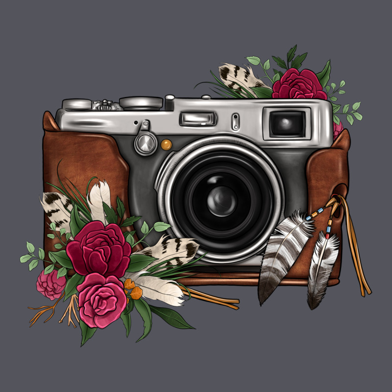 Floral Feather Vintage Camera Vintage Hoodie by FaDigitalArtStudio | Teevron