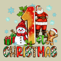 1st Christmas Santa And Snowman Heavy Core Tee | Teevron