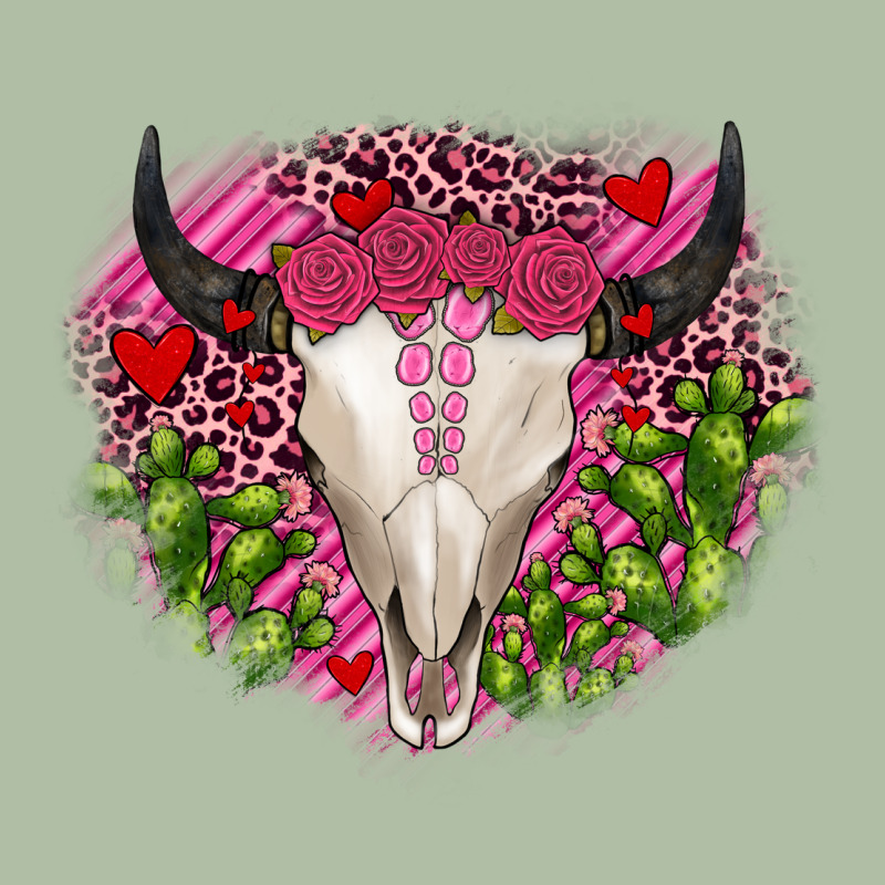 Bull Skull Cactus Valentines Urban Heavy Tee by JahusDesignShop | Teevron