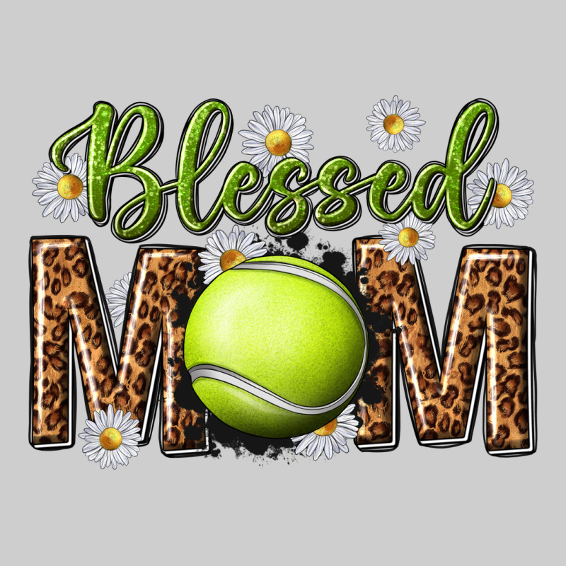 Blessed Mom With Tennis And Daisy Premium Tee by texasbilliewilder | Teevron