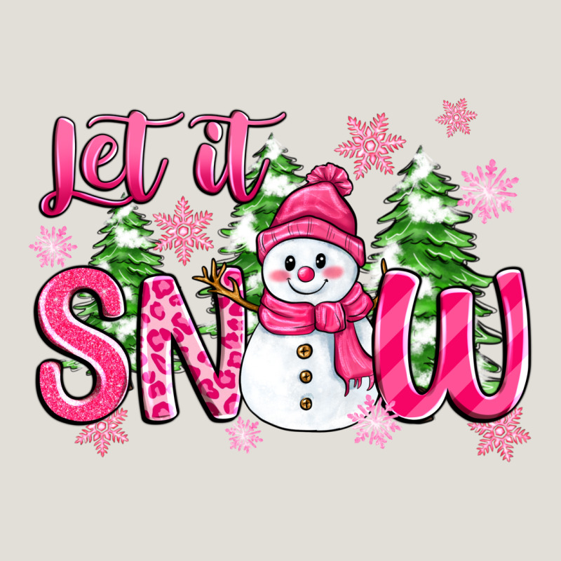 Pink Christmas Let It Snow Heavy Core Tee by Zillion Design Studio | Teevron