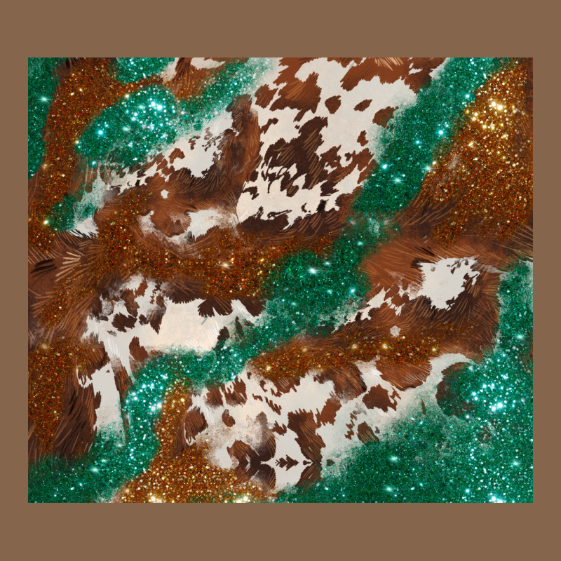 Brown Cowhide Glitter Premium Tee by BarkalooDesign | Teevron