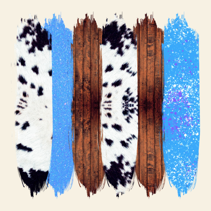 Western Farm Life Cowhide Wood Blue Glitter Brush Stroke Vintage Tee by Bettercallsaul | Teevron