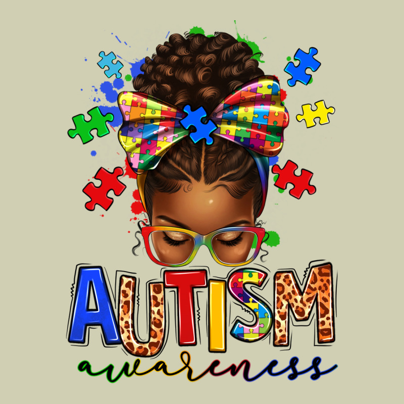 Autism Awareness Afro Messy Bun Heavy Core Tee by texasbilliewilder | Teevron