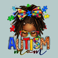 Autism Mom Afro Locs Messy Bun Heavy Core Tee | Teevron