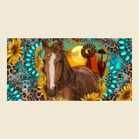 Horse And Desert With Sunflowers Gemstone Premium Tee | Teevron