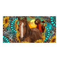 horse and desert with sunflowers gemstone | Teevron