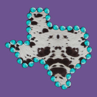 Texas Map Cowhide Turquoise Gemstone Vintage Tee | Teevron