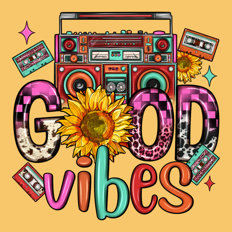 Good Vibes Cassette Boombox Vintage Hoodie by FaDigitalArtStudio | Teevron