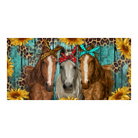 horses with leopard and sunflowers | Teevron