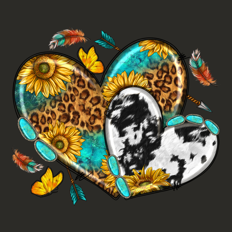 Cowhide Leopard Hearts Heavy Core Tee by texasbilliewilder | Teevron