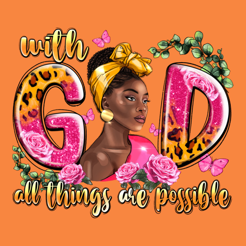 With God All Things Are Possible Black Woman Premium Sweatshirt by LillyAllenDesigns | Teevron